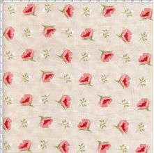 Tecido Estampado para Patchwork - Coleção Romance Botão Rosa Romance (0,50x1,40)