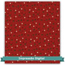 Tecido Estampado para Patchwork - Digital Natal Poá Vermelho (0,50x1,40)