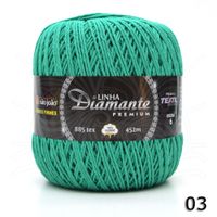 Barbante Diamante Premium nº06 400g - 100% Algodão 03 - verde água