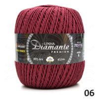 Barbante Diamante Premium nº06 400g - 100% Algodão 06 - bordô