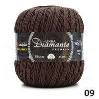 Barbante Diamante Premium nº06 400g - 100% Algodão 09 - café