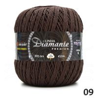 Barbante Diamante Premium nº06 400g - 100% Algodão 09 - café