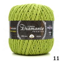 Barbante Diamante Premium nº06 400g - 100% Algodão 11 - verde citrus