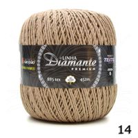 Barbante Diamante Premium nº06 400g - 100% Algodão 14 - caqui