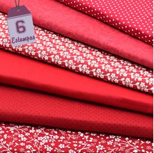 Kit de Tecido Vermelho (30x70) 6 Estampas
