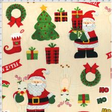 Tecido Estampado para Patchwork - Natal 338508 Big Noel Chaminé Cor 220 (0,50x1,40)