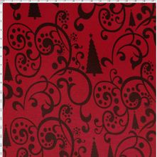 Tecido Estampado para Patchwork - Natal 338508 Composê Pinheiros Vemelhos Cor 400 (0,50x1,40)