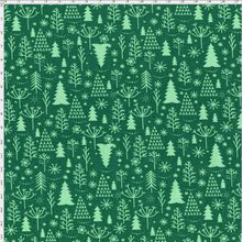 Tecido Estampado para Patchwork - Natal 338508 Composê Pinheiros Verdes Cor 410 (0,50x1,40)