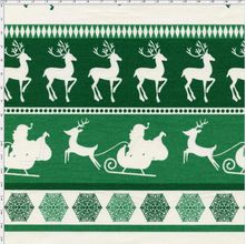 Tecido Estampado para Patchwork - Natal 338508 Barrado Natal Verde Cor 330 (0,50x1,40)