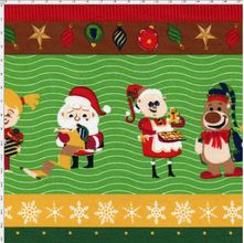 Tecido Estampado para Patchwork - Natal 338508 Barrado Natal Divertido Cor 230 (0,50x1,40)