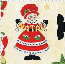 Tecido Estampado para Patchwork - Natal 338508 Big Papai Noel Cor 140 (0,60x1,40)