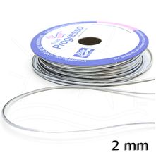 Cordão Elástico M070 2mm Cor 218 Prata - 50 Metros