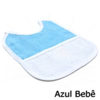 Babador Felpa Lolo para Bordado 21x23 cm - 3 unidades 2137 - azul bebê