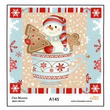 Aplique de Tecido Boneco de Neve - A145