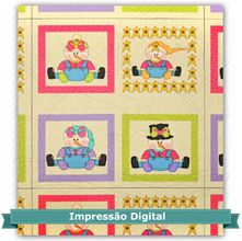 Tecido Estampado para Patchwork - Painel Boneco de Neve Colorido Digital DN032 (0,50x1,40)