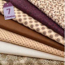 Kit de Tecido Marrom (30x70) 7 Estampas