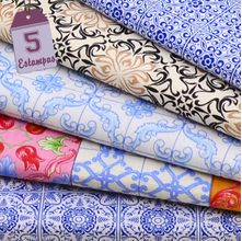 Kit de Tecido Azulejos (30x70) 5 Estampas