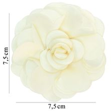 Aplicação Flor Grande Cetim Creme - 1 Unid.