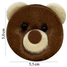 Aplicação Cabeça Urso Marrom - 1 Unid.