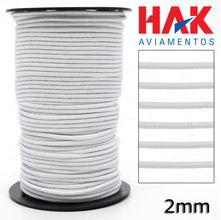 Elástico Roliço Branco 2mm - 50m