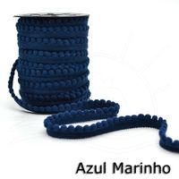 Fita Pompom Grelot Mini 2 15mm - 25m Azul marinho