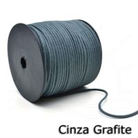Cordão Trançado de Polipropileno 3,5mm - 100 metros Cinza grafite