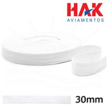 Cadarço Sarjado Branco 30mm - 50m