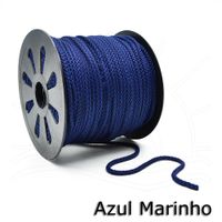 Cordão Trançado de Poliester 5,2mm - 100 metros Azul marinho