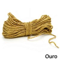 Cordão de São Francisco Metalizado 3mm - 20m Ouro