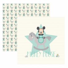 Folha para Scrapbook Baby Mickey - Dupla Face