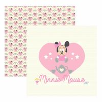 Folha para Scrapbook Dupla Face Disney - Baby Minnie Guirlanda