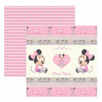 Folha para Scrapbook Dupla Face Disney - Baby Minnie Fitas e rótulos