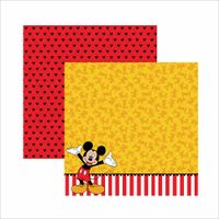 Folha para Scrapbook Mickey Mouse - Dupla Face  Barrado