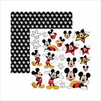 Folha para Scrapbook Mickey Mouse - Dupla Face  Recortes