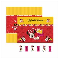 Folha para Scrapbook Dupla Face Disney - Minnie Mouse Cenário e bandeirolas