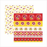 Folha para Scrapbook Dupla Face Disney - Minnie Mouse Selos e tags