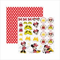 Folha para Scrapbook Dupla Face Disney - Minnie Mouse Recortes