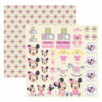 Folha para Scrapbook Dupla Face Disney - Baby Minnie Recortes