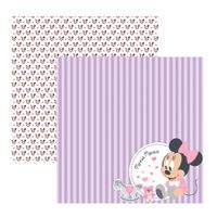 Folha para Scrapbook Dupla Face Disney - Baby Minnie Paisagem