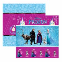 Folha para Scrapbook Dupla Face Disney - Frozen Cenário e bandeirolas