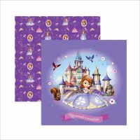 Folha para Scrapbook Dupla Face Disney - Princesinha Sofia Guirlanda