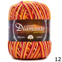 Barbante Diamante Multicor nº06 200g 12 - mescla 3