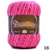 Barbante Diamante Multicor nº06 200g 16 - rosa