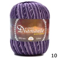 Barbante Diamante Multicor nº06 200g 10 - roxo