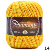 Barbante Diamante Multicor nº06 200g 14 - amarelo