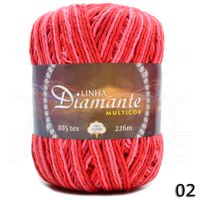 Barbante Diamante Multicor nº06 200g 02 - laranja