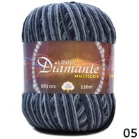 Barbante Diamante Multicor nº06 200g 05 - cinza