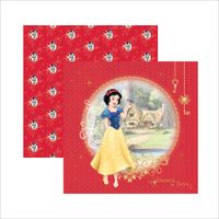 Folha para Scrapbook Dupla Face Disney - Branca de Neve Guirlanda