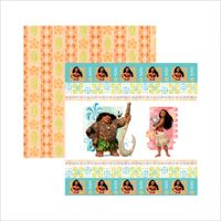 Folha para Scrapbook Dupla Face Disney - Moana Fitas e rótulos