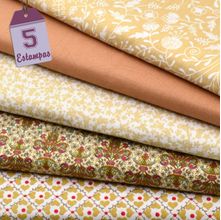 Kit de Tecido Floral Bege (30x70) 5 Estampas